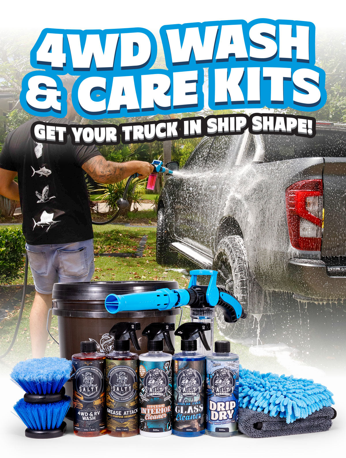 Salty Captain 4WD Wash & Care Kits