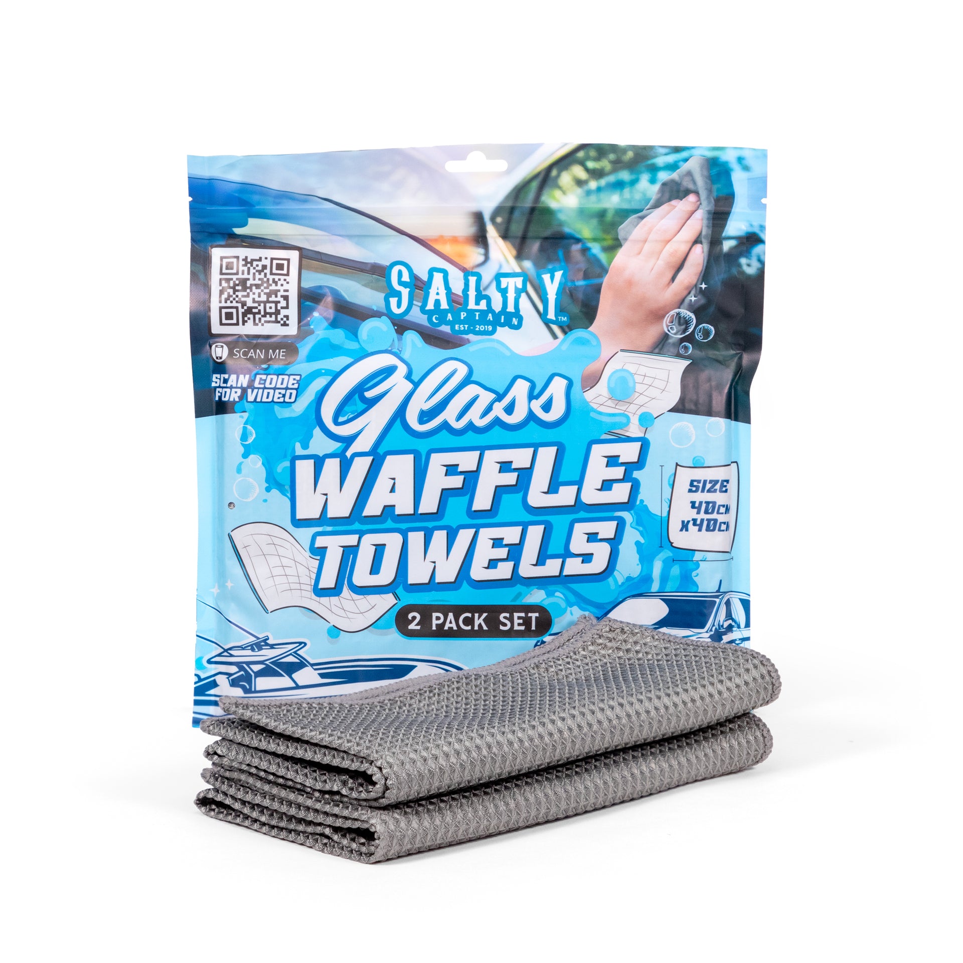 Microfibre Glass Waffle Towel – saltycaptain.us